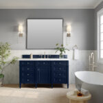 Brittany 60" Single Vanity, Victory Blue