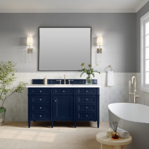 Brittany 60″ Single Vanity, Victory Blue