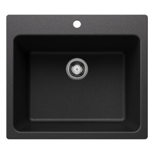 Blanco Liven SILGRANIT 25″ Single Bowl Dual Mount Laundry Sink – Anthracite