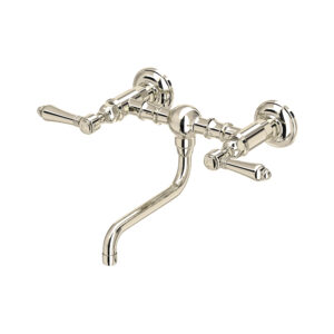 ROHL Acqui® Wall Mount Bridge Lavatory Faucet In Polished Nickel