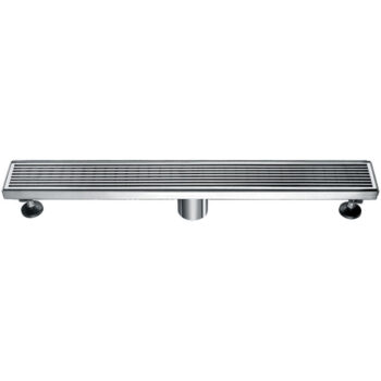 Dawn® Wheaton River Series - Linear Shower Drain 24"L In Polished satin