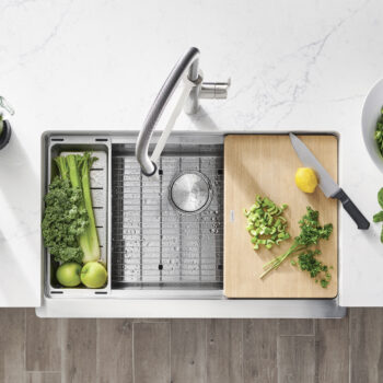 Blanco Quatrus R15 Ergon 33" Single Bowl Apron-Front Stainless Steel Farmhouse Sink - Image 4