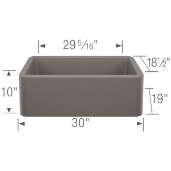 Blanco Ikon SILGRANIT 30" Single Bowl Apron-Front Farmhouse Sink - Volcano Gray - Image 13