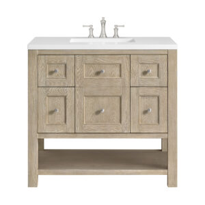 Breckenridge 36″ Single Vanity, Whitewashed Oak