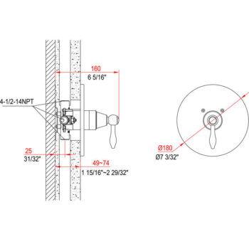 Dawn® Pressure Balancing Valve Trim, Brushed Nickel - Image 2