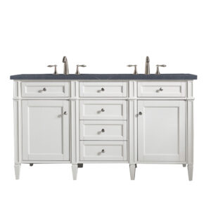 Brittany 60" Double Vanity, Bright White Vanity