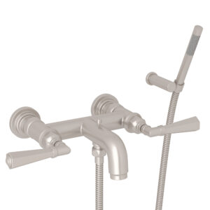 ROHL San Giovanni™ Exposed Wall Mount Tub Filler In Satin Nickel