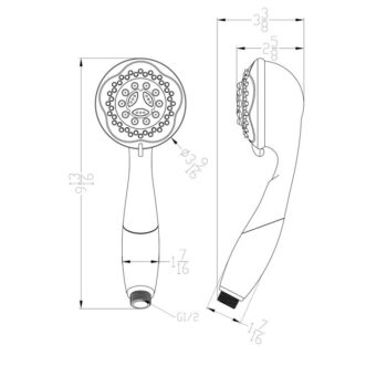 Dawn® Multifunction Handshower, Brushed Nickel - Image 2