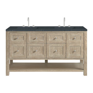 Breckenridge 60" Double Vanity, Whitewashed Oak