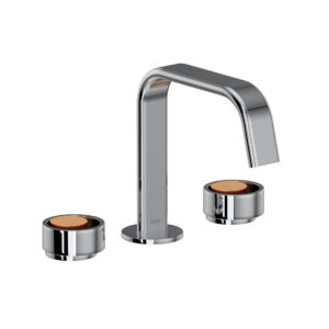 ROHL Eclissi™ Widespread Lavatory Faucet With U-Spout In Polished Chrome/Satin Gold