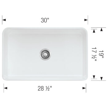 Blanco Cerana 30" Fireclay Single Bowl Apron-Front Farmhouse Sink - White - Image 6