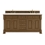 Brookfield 72" Double Vanity, Honey Oak
