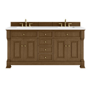 Brookfield 72″ Double Vanity, Honey Oak