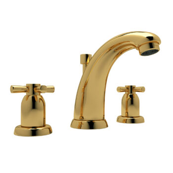 Perrin & Rowe Holborn™ Widespread Lavatory Faucet In Unlacquered Brass