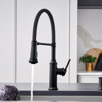 Blanco Empressa Semi-Pro Pull-Down Dual-Spray Kitchen Faucet 1.5 GPM - Matte Black - Image 3