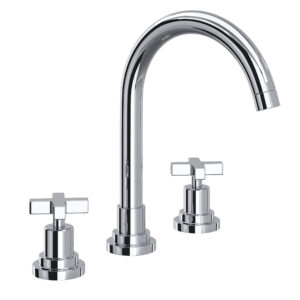 ROHL Lombardia® Widespread Lavatory Faucet With C-Spout In Polished Chrome