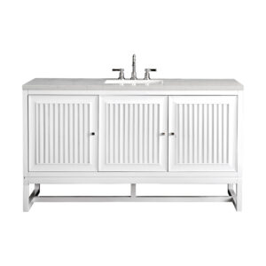Athens 60" Single Vanity, Glossy White