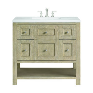 Breckenridge 36" Single Vanity, Whitewashed Oak