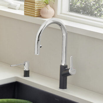 Blanco Urbena Pull-Down Dual-Spray Kitchen Faucet 1.5 GPM - Chrome/Anthracite - Image 4