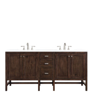 Addison 72″ Double Vanity, Mid-Century Acacia