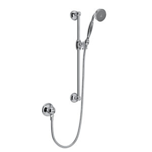 ROHL Handshower Set With 22″ Slide Bar and Single Function Handshower In Polished Chrome