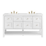 Breckenridge 60" Double Vanity, Bright White