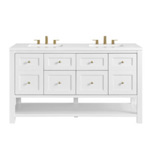 Breckenridge 60″ Double Vanity, Bright White