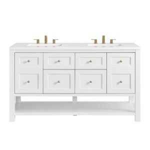 Breckenridge 60″ Double Vanity, Bright White