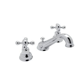 ROHL Arcana™ Widespread Lavatory Faucet With C-Spout In Polished Chrome
