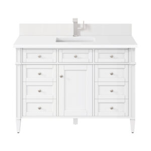 Brittany 48" Single Vanity, Bright White