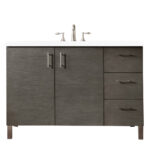 Metropolitan 48" Single Vanity, Silver Oak