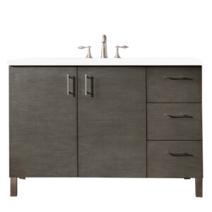 Metropolitan 48″ Single Vanity, Silver Oak