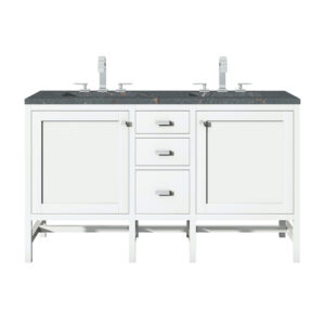 Addison 60" Double Vanity, Glossy White