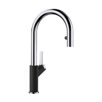 Blanco Urbena Pull-Down Dual-Spray Kitchen Faucet 1.5 GPM - Chrome/Coal Black