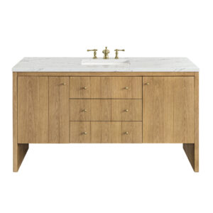 Hudson 60" Single Vanity, Light Natural Oak