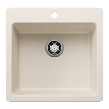 Blanco Liven SILGRANIT 21" Single Bowl Dual Mount Kitchen Sink - Soft White