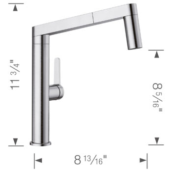 Blanco Panera Low Arc Pull-Out Dual-Spray Kitchen Faucet 1.5 GPM - Stainless Steel - Image 12