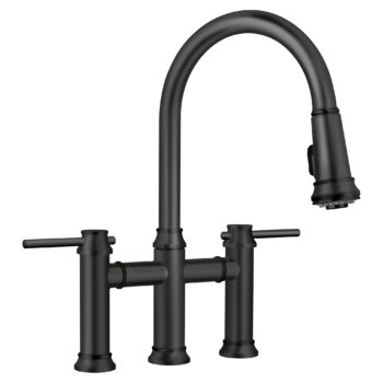 Blanco Empressa Pull-Down Dual-Spray Bridge Faucet 1.5 GPM - Matte Black