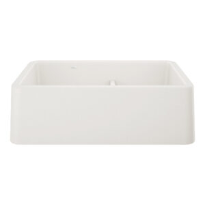 Blanco Ikon SILGRANIT 33″ Double Bowl Apron-Front Farmhouse Sink with Low Divide – White