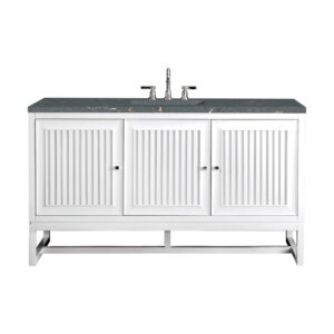 Athens 60" Single Vanity, Glossy White