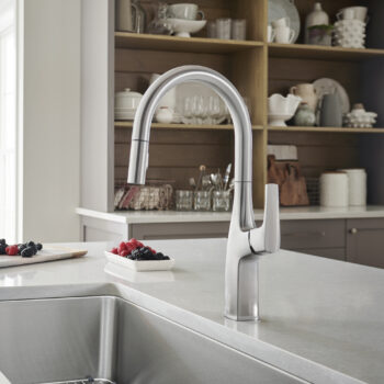 Blanco Rivana High-Arc Pull-Down Dual-Spray Kitchen Faucet 1.5 GPM - PVD Steel - Image 4