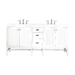Addison 72" Double Vanity, Glossy White