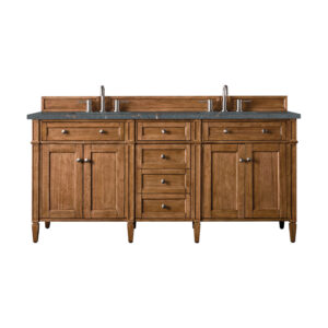 Brittany 72" Double Vanity, Saddle Brown