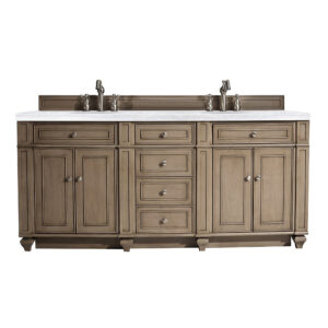 Bristol 72" Double Vanity, Whitewashed Walnut