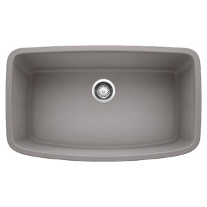 Blanco Valea SILGRANIT 32″ Super Single Undermount Kitchen Sink – Metallic Gray