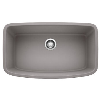 Blanco Valea SILGRANIT 32" Super Single Undermount Kitchen Sink - Metallic Gray