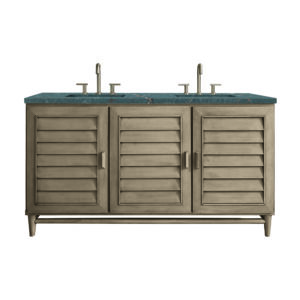Portland 60" Double Vanity Whitewashed Walnut