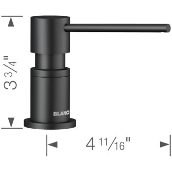 Blanco Lato Soap Dispenser - Matte Black - Image 5