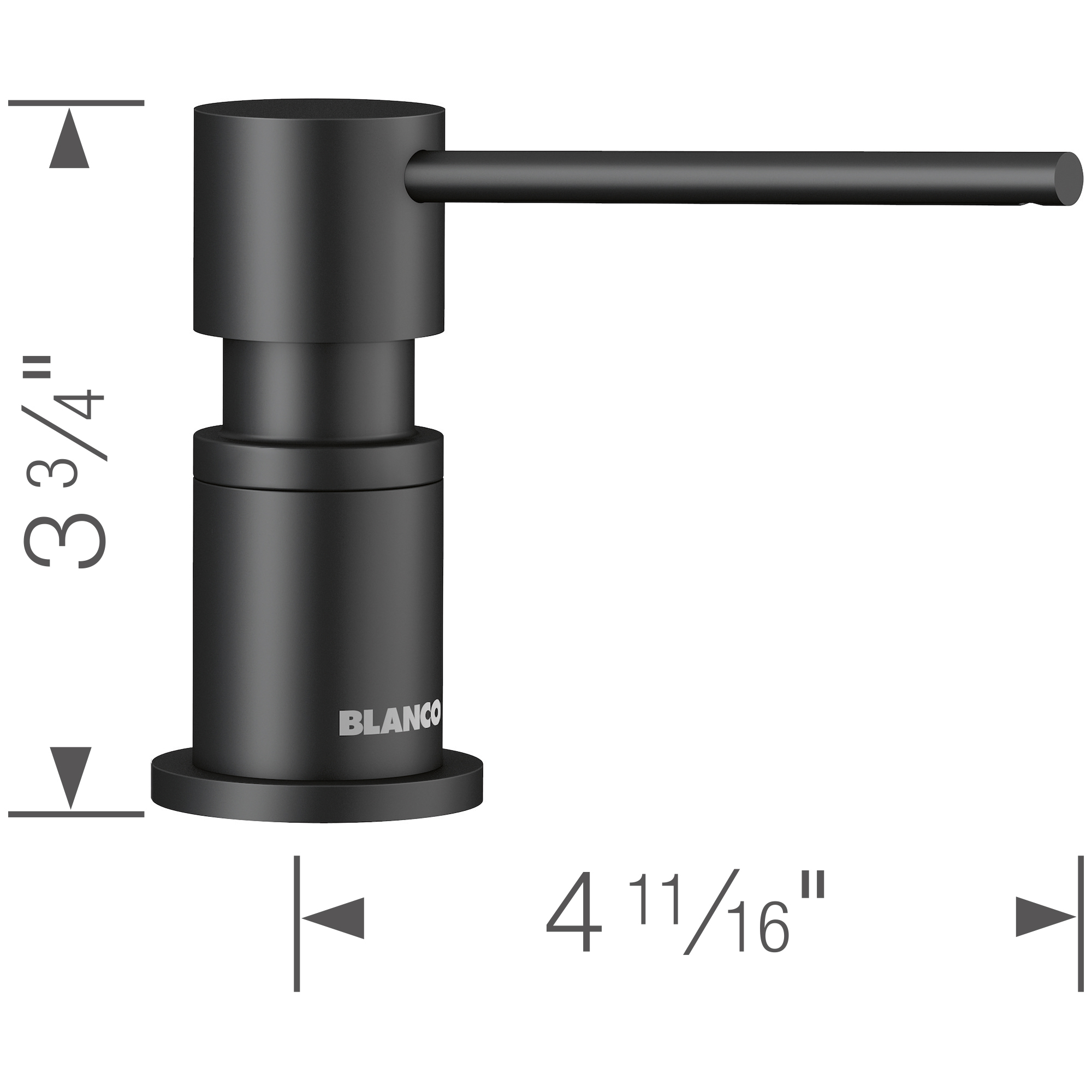 Blanco Lato Soap Dispenser - Matte Black - Image 5