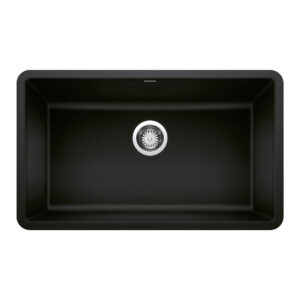 Blanco Precis SILGRANIT 30″ Single Bowl Undermount Kitchen Sink – Coal Black